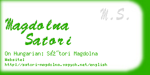 magdolna satori business card